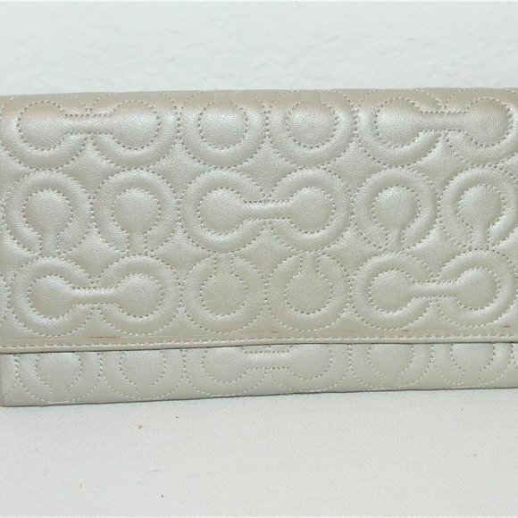 Coach Denim and Silver Zip Tote with Wallet - Picture 11 of 15